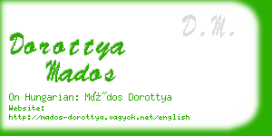 dorottya mados business card